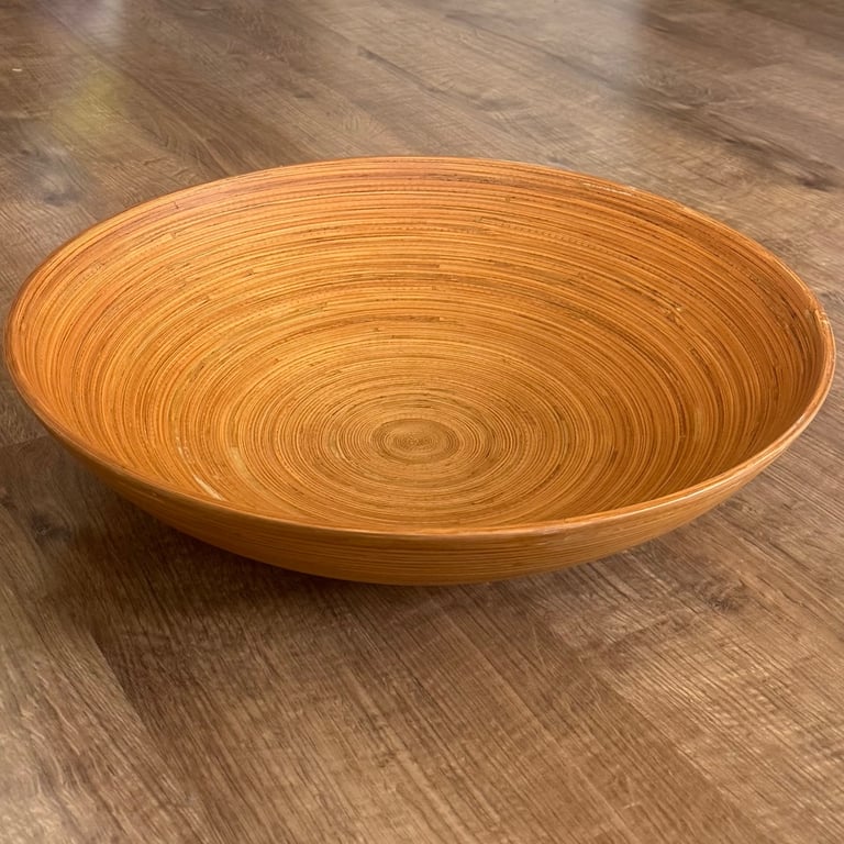 Large bamboo serving bowl 