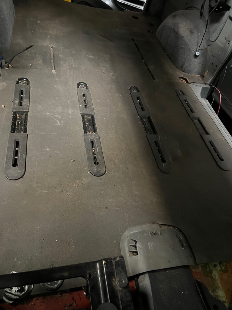 Mercedes Vito rear flooring and seat rails