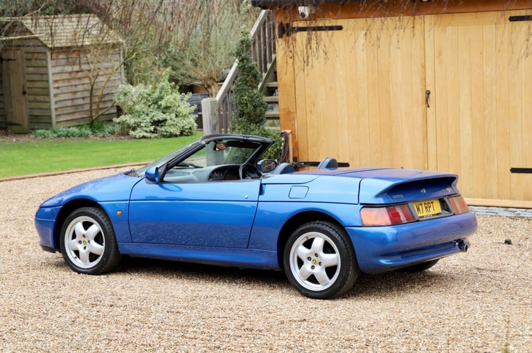 Lotus Elan M100 S2, 1995. Pacific Blue metallic with full dark blue leather.