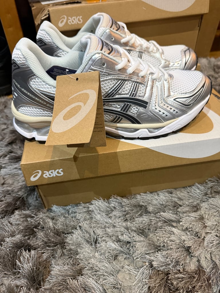 asics kayano 14 white/graphite grey