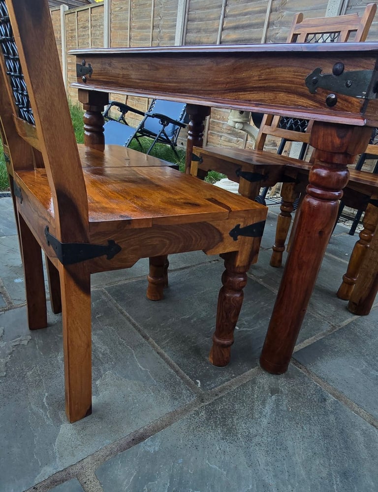 Solid wood table and chairs 