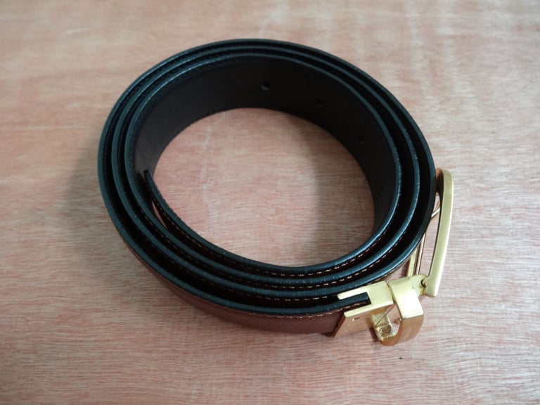 image for New Ermenegildo Zegna Reversible Trousers Belt Made in Italy.