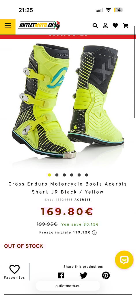image for Kids Motocross boots size 1