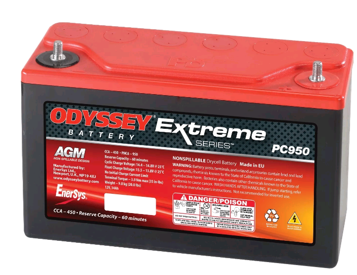 image for ODS-AGM30E ODYSSEY Power and Motorsports Battery PC950 12V 400EN CCA 34Ah