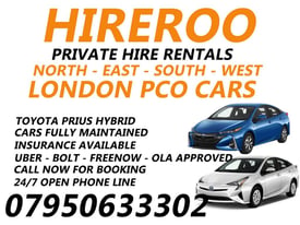 image for PCO Cars - Taxi Rentals - Toyota Prius Hire - Private Hire - Toyota Prius Rentals - uber cars