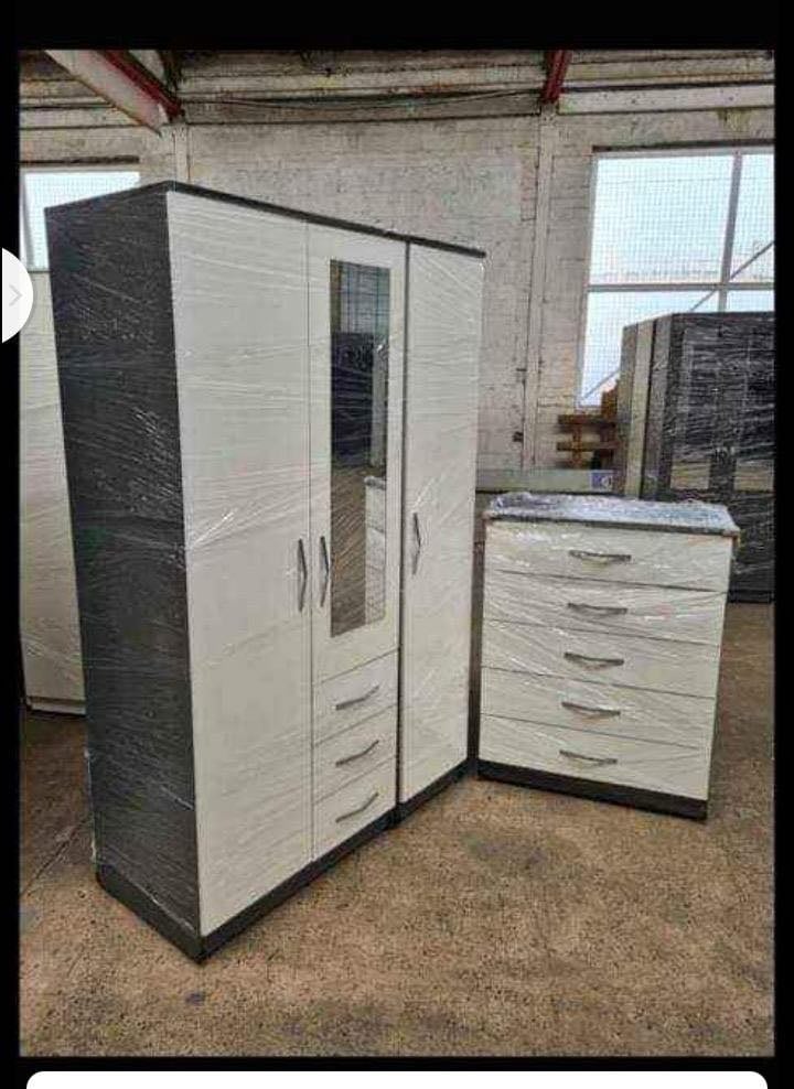 Modern Bedroom Furniture. Bedroom Suit Includes Bedside Tables, Chest of Drawers and Wardrobes