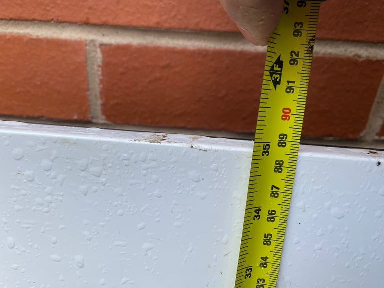 Wood grain on white Double Glazing door