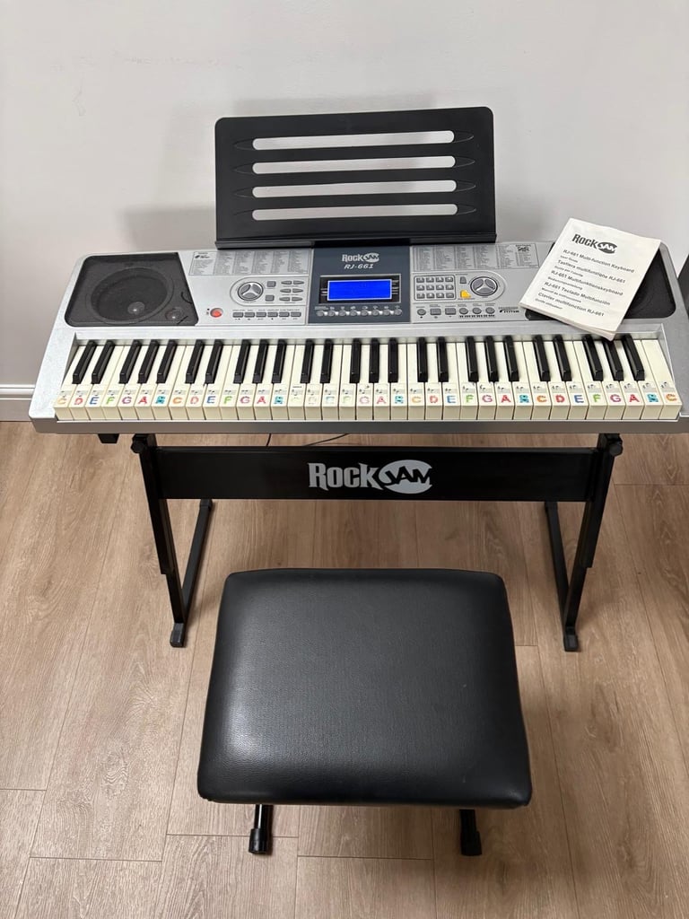 image for Rock Jam Electric Keyboard RJ661 with Stool