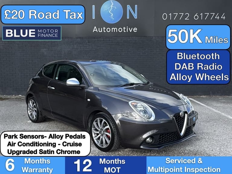 2016 Alfa Romeo MiTo 875 TB TwinAir Super *20 Tax, Touchscreen, Bluetooth* Hatchback Petrol Manual