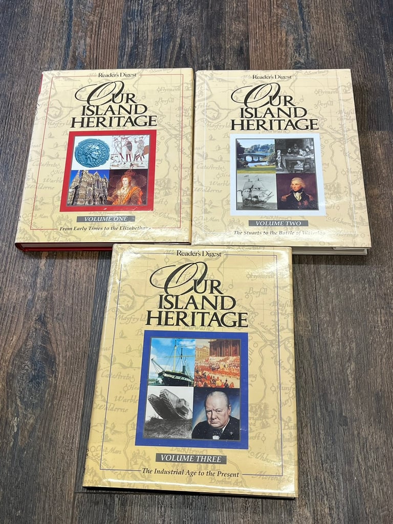 Reader's Digest Series 'Our Island Heritage' 1980s Three Book Collection