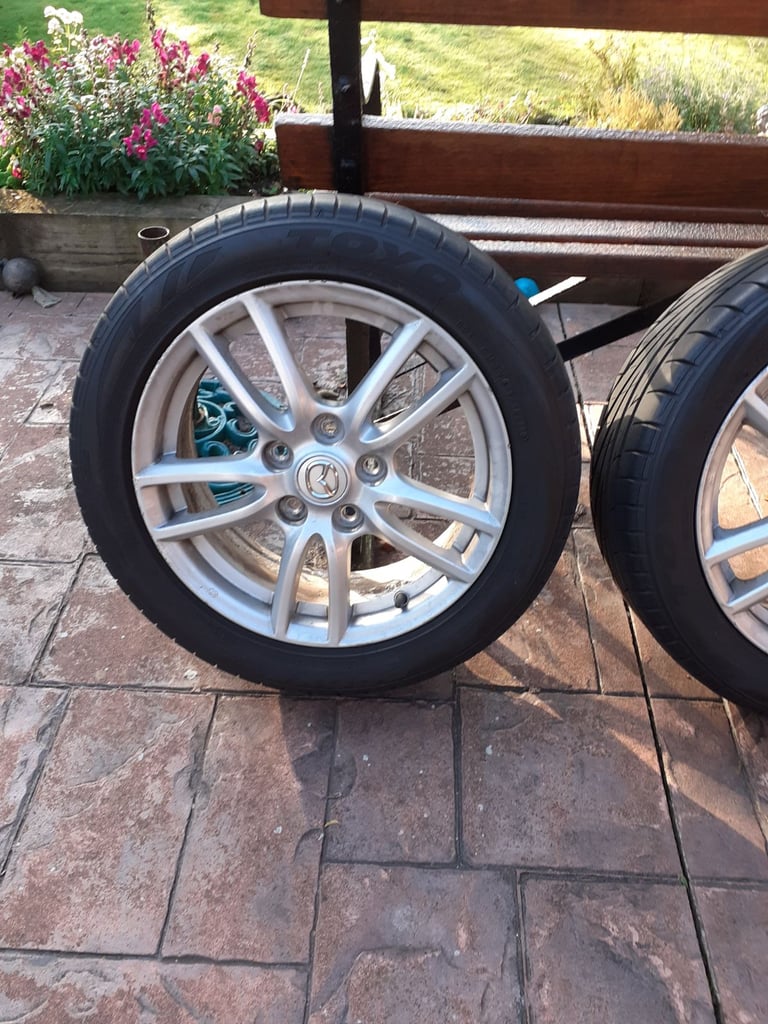 Mazda mx5 nc alloy wheels tyres and centre caps