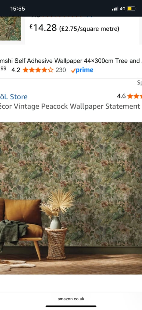 Vintage peacock wallpaper