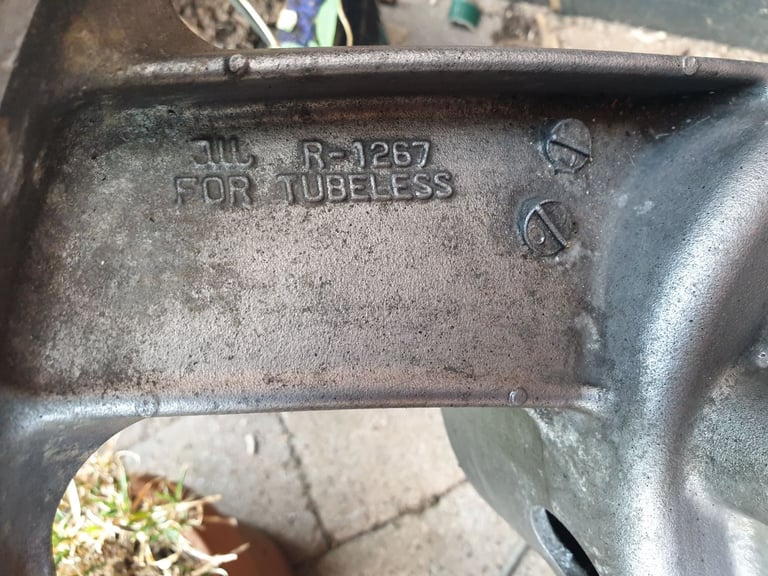 Gpz500 rear wheel and tyre.
