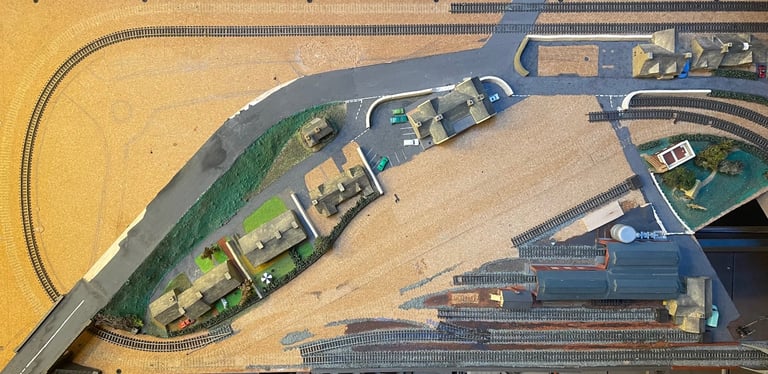 N Gauge model railway baseboard and scenery