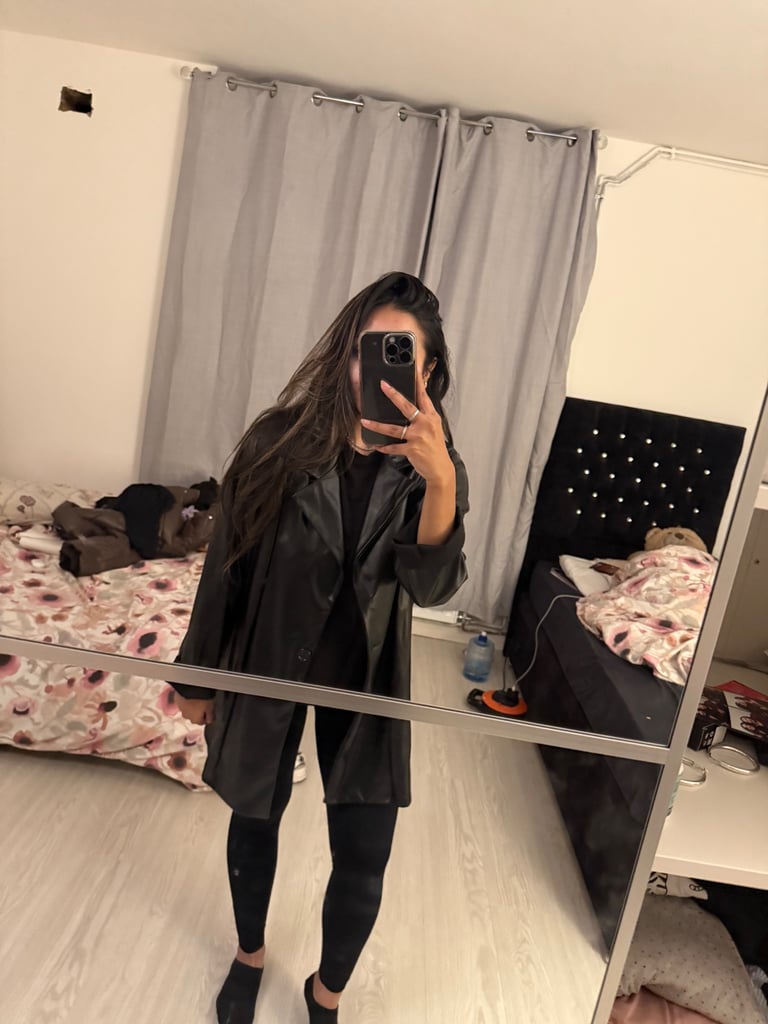 image for Black leather jacket 