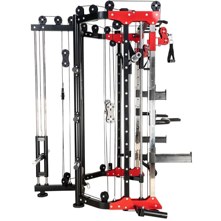 Plate Loaded Multi Gym - All in One Functional Trainer (multigym cable squat power rack smith)