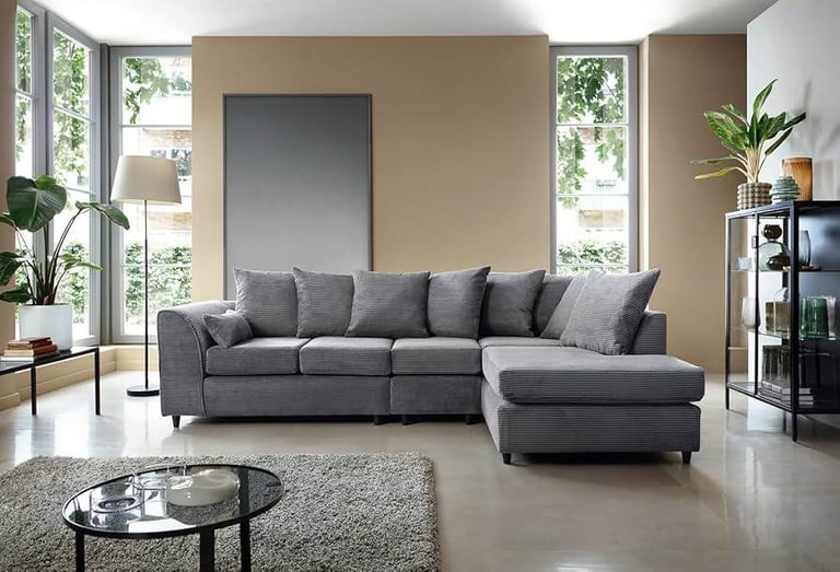image for ** Dylan Corner Sofa – Soft Fabric Finish | Free Delivery + Discount 💷 **