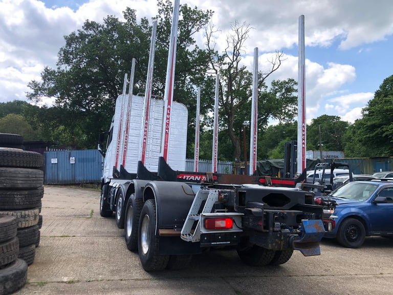 Left hand drive Volvo FH16, 2014, 8x4 timber truck. Euro 6