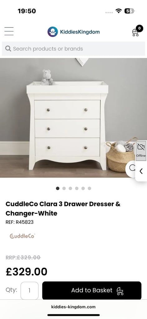 Nursery wardrobe & drawers/dresser