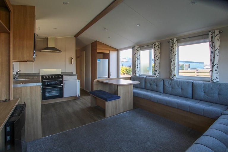 Willerby Kelston 2021 static caravan sited at New Beach, Dymchurch, Kent. DG/CH