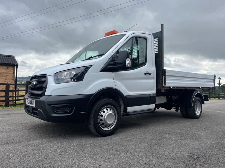 2021 Ford Transit 130 2.0 350 EcoBlue Leader RWD L2 Euro 6 MWB TIPPER BODY 80K +VAT CHASSIS CAB D...