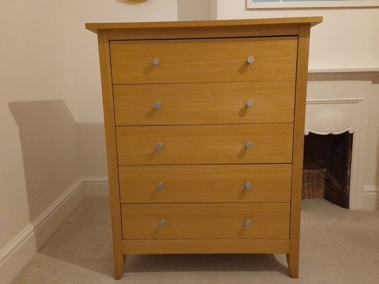 John Lewis Aspen Chest of Drawers - solid oak