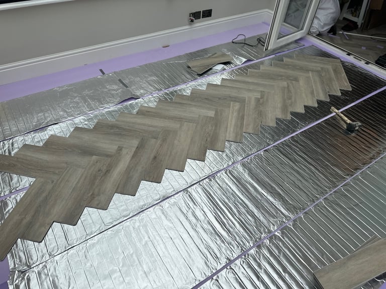 Laminate Herringbone Vinyl LVT Flooring Handyman Furniture Assembly Paint Wallpaper 