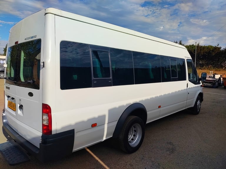 FORD TRANSIT 17 SEAT MINIBUS 2011 60 REG XLWB EX COUNCIL WITH FSH IDEAL CAMPERVAN NO VAT