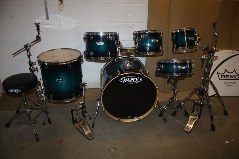 image for Mapex M Series Blue to Black Burst 6 Piece Drum Kit ~ 22in Bass ~ Hardware Included ~ £525 ono