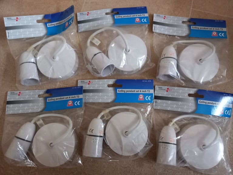 image for 6 New ceiling pendants for £6