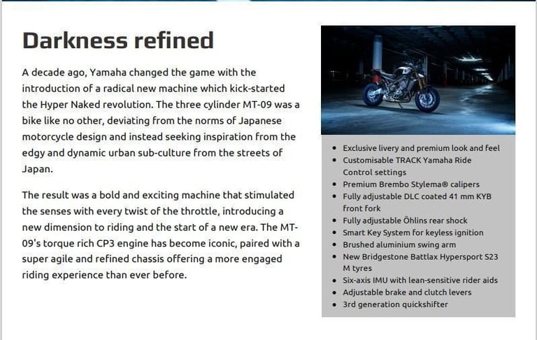 YAMAHA MT-09 SP - ICON PERFORMANCE - BRAND NEW - IN STOCK AT CRESCENT YAMAHA!