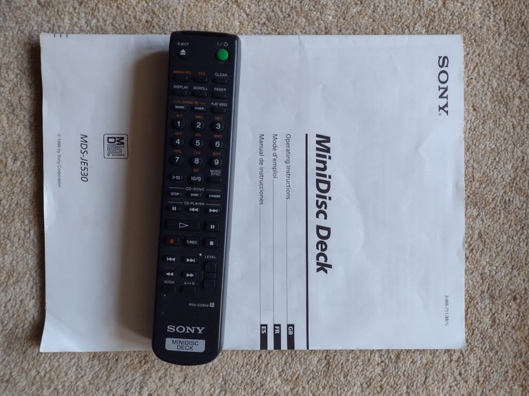 Sony MDS-JE530 Minidisc player/recorder