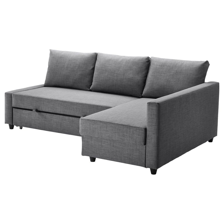 Grey Ikea Friheten Sofa Bed with Ottoman Storage