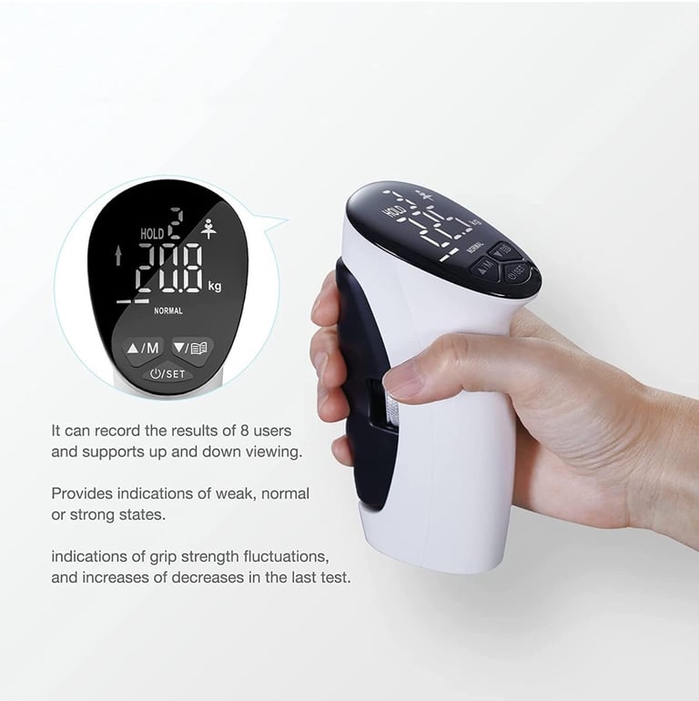 Digital Grip Strength Trainer, Hand Grip Dynamometer with LCD Display Screen
