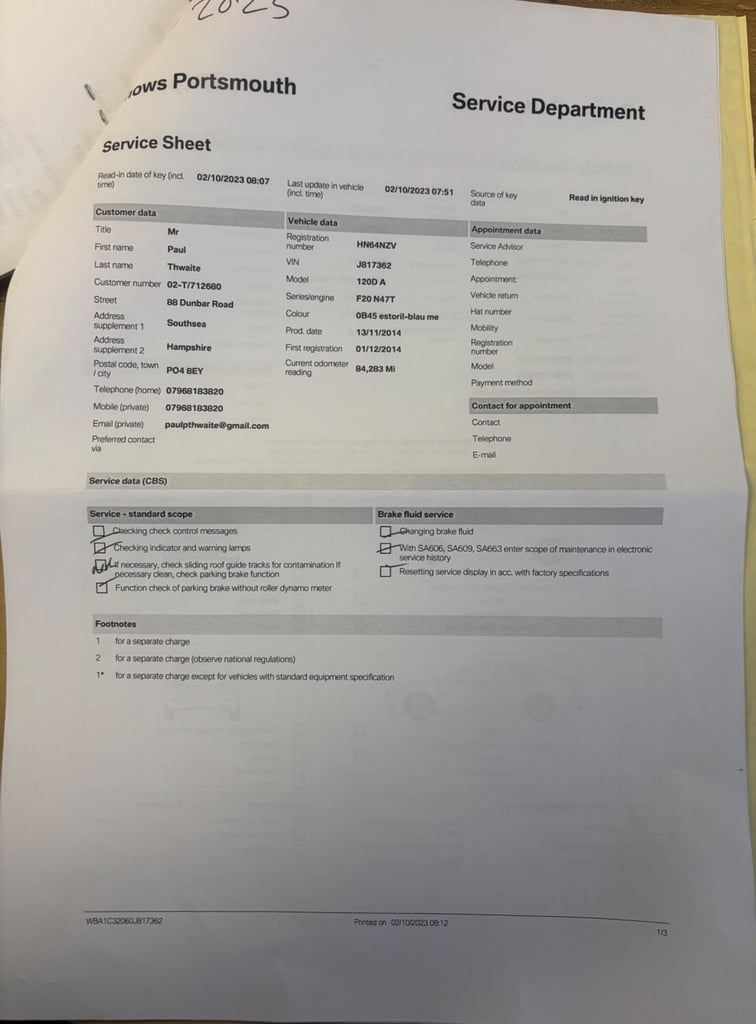 2014 BMW 1 Series 2.0 120d M Sport Auto Euro 5 (s/s) 5dr HATCHBACK Diesel Automatic