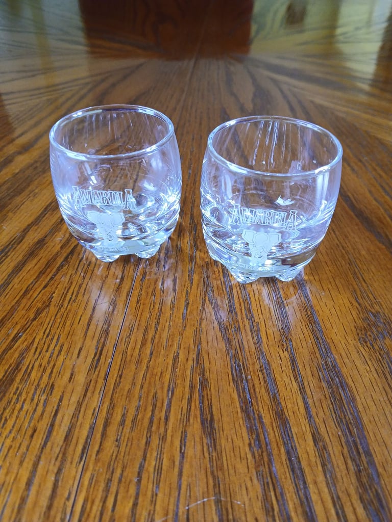 Amarula cream liquer glasses 