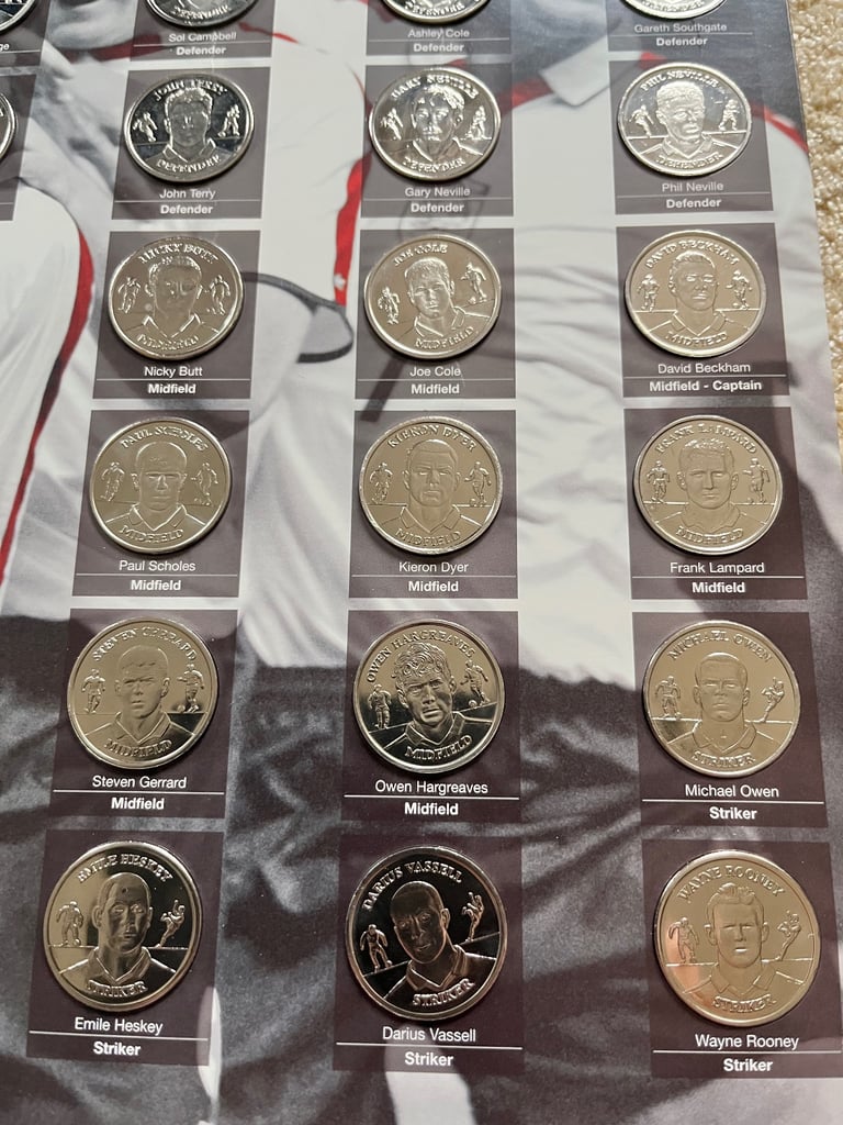 Official England 2004 Medal Collection Complete 