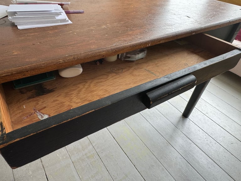 Vintage shabby chic reconditioned wood dining table