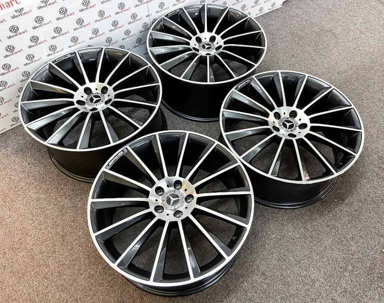 image for NEW 18" 19" 20" MERCEDES AMG TURBINE STYLE ALLOYS - 5x112 - GREY/DIAMOND - A B C E S CLS GLA CLA