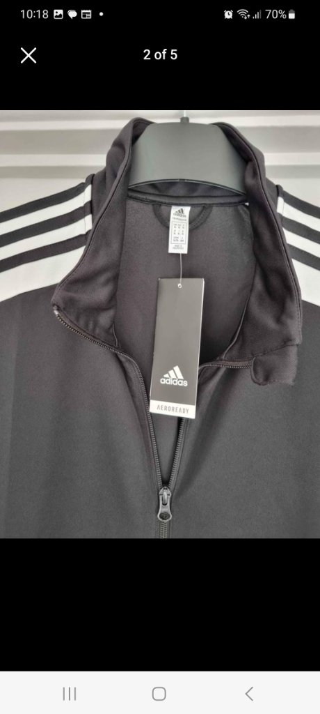 Brand New Mens Aeroready Black & White Tracksuit In Size XL | in ...