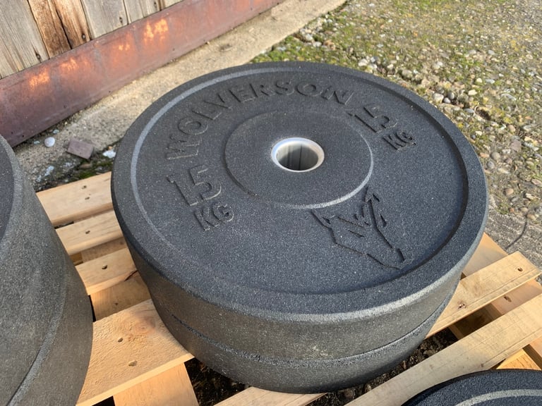 100kg Wolverson Olympic Bumper Plate Set (#1073) 