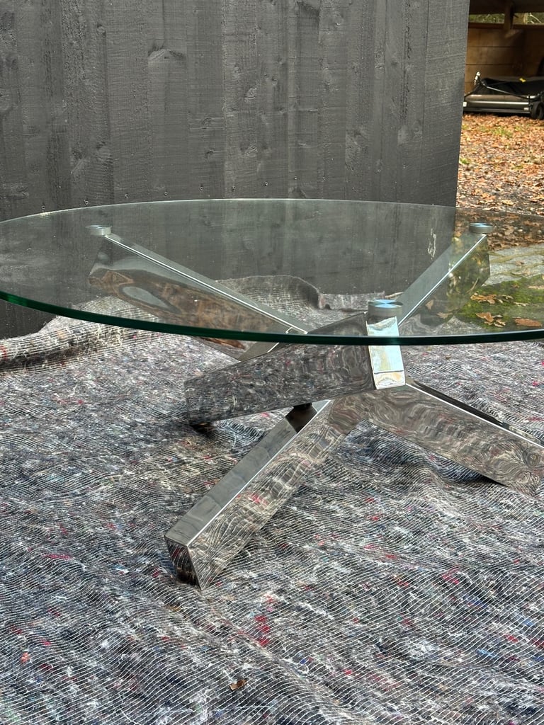 Tivoli Coffee Table (Kesterport) Glass and Metal
