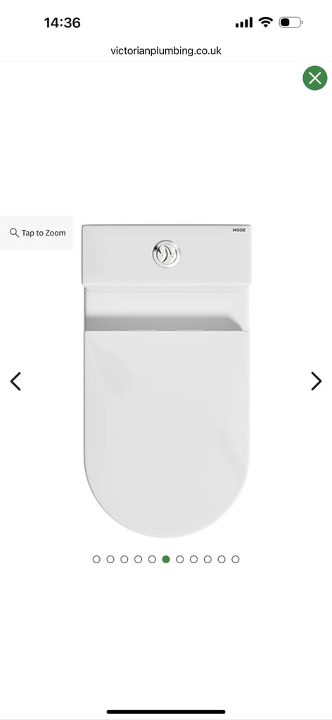 Mode Tate Rimless Close Coupled Toilet with Soft Close Seat