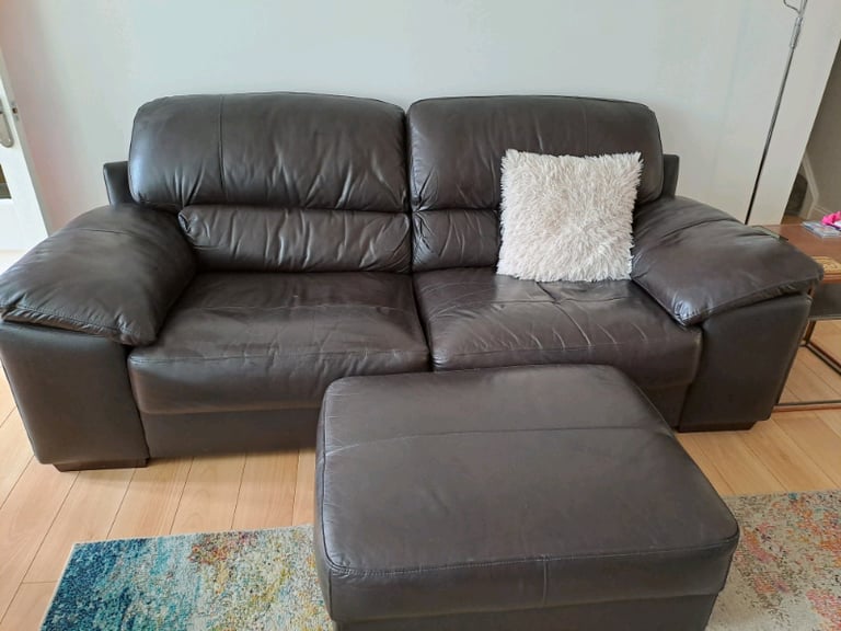 Settees, 3 and 2 seater, plus footstool
