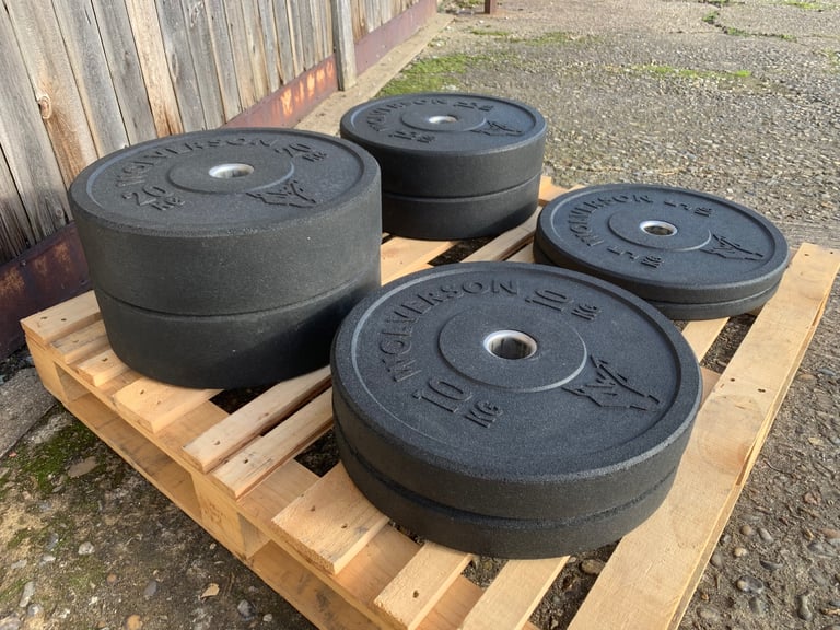 100kg Wolverson Olympic Bumper Plate Set (#1074) 