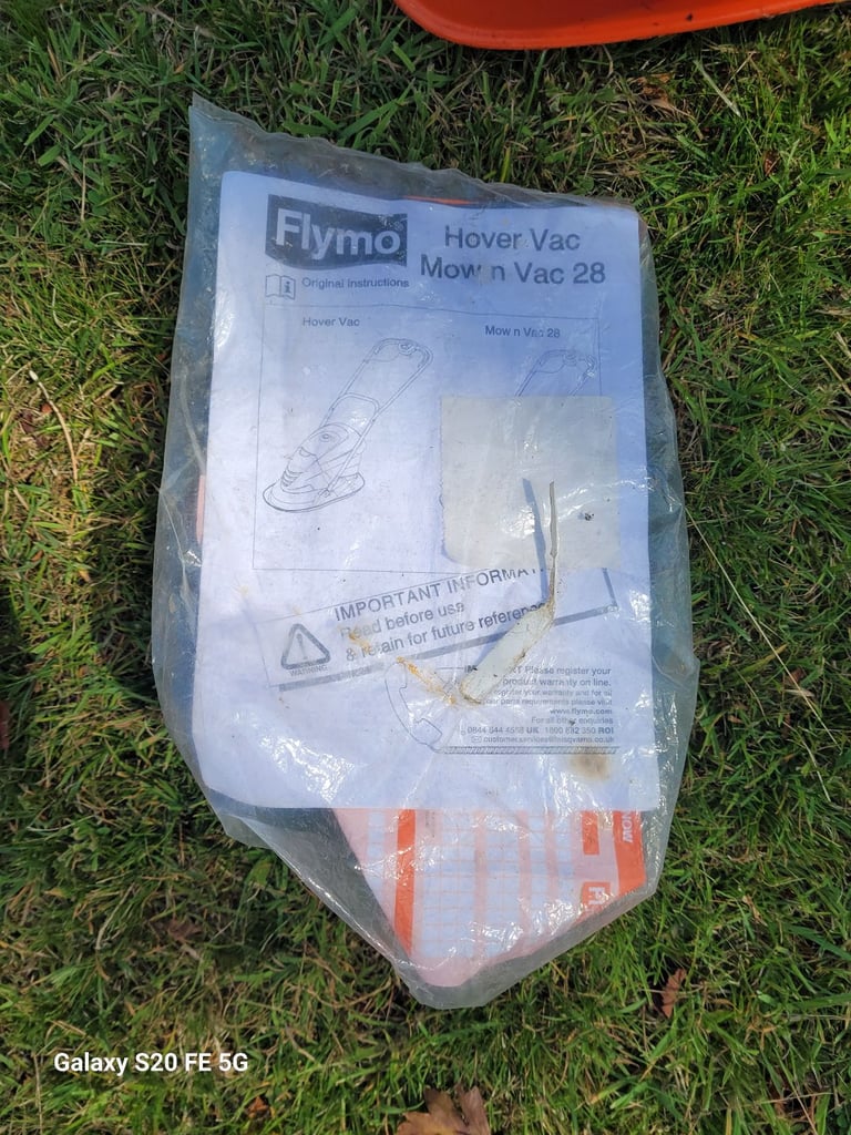 FLYMO MOW N VAC 28 SMALL GARDEN MOWER INSTRUCTIONS NEW BLADES + SPARES