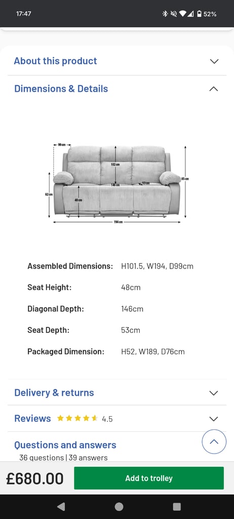 3 and 2 seater natural coloured Argos sofas