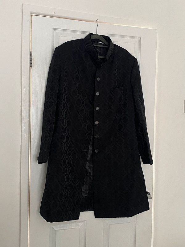 image for Men’s black Sherwani. Size 42. Wedding outfit