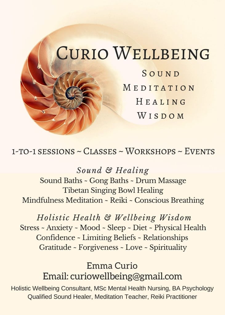 SOUND BATH 5:30-6:30pm Sunday 26th October 2025 Claydon Village Hall Relaxation Meditation Healing