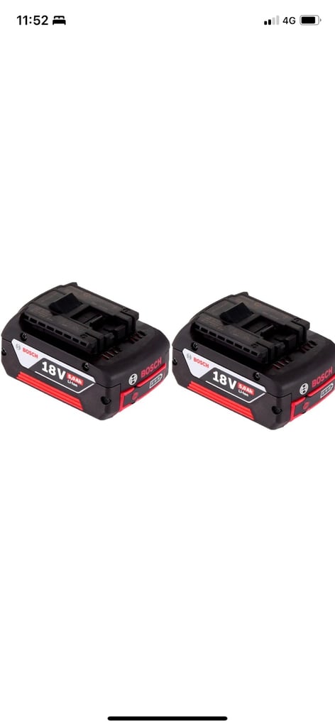 Bosch 2 x 18v 5ahLi-Ion Brand New Professional Power Tool Battery BRAND NEW